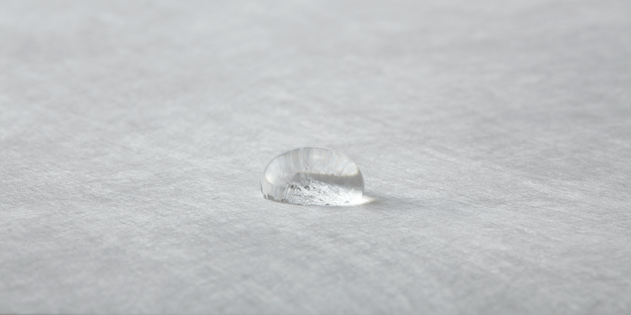 Water Droplet on Tyvek Label